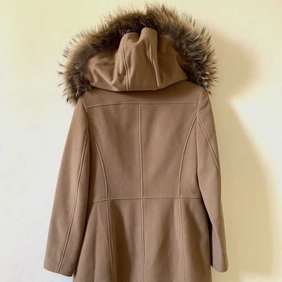 Andrew Marc Jackets & Blazers - Andrew Marc New York Wool Coat Fur-lined Hood